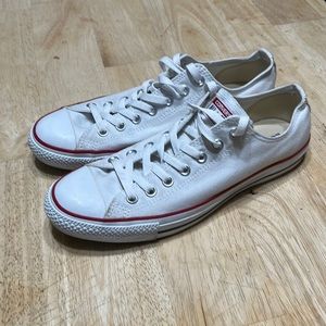 Converse Chuck Taylor low top white shoes mens size 10
